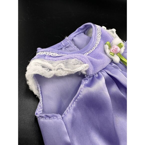 CABBAGE PATCH KIDS Doll Purple Satin Small Romper Outfit READ - Picture 3 of 8